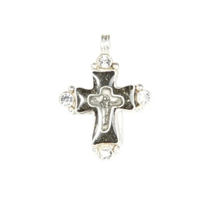 VIRGINS SAINTS & ANGELS VSA Maria Cross Medallion in Silver