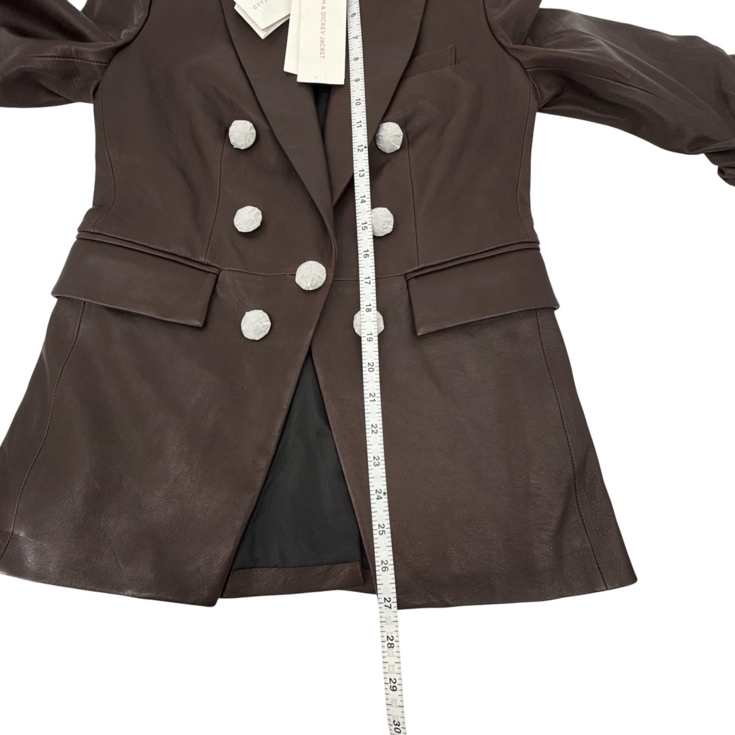 VERONICA BEARD Oneta Leather Dickey Jacket in Brown 2