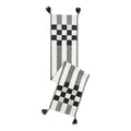 MACKENZIE-CHILDS Black Checks and Stripes Table Runner Mackenzie-Childs