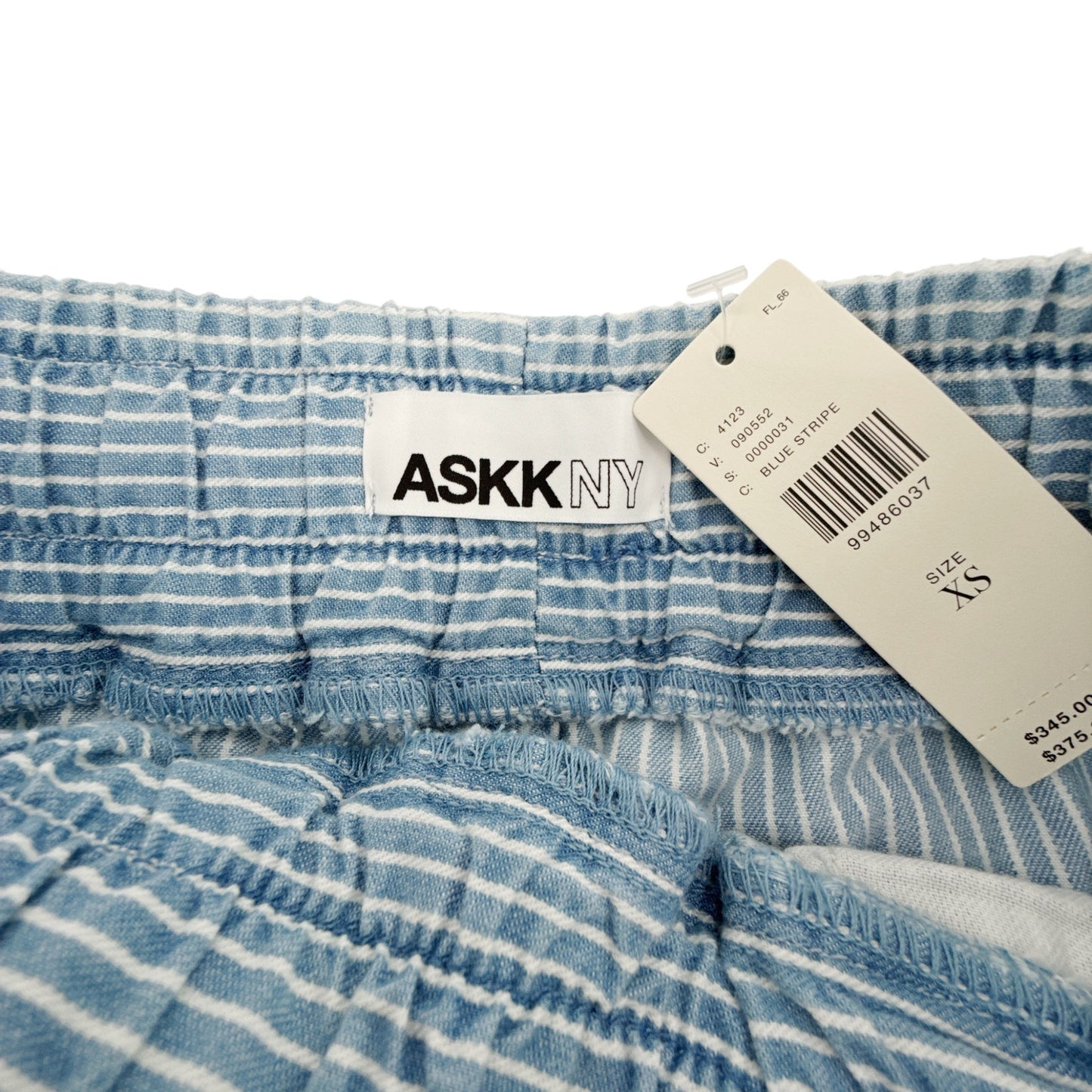 ASKK NY Cancun Pant in Blue Stripe XS