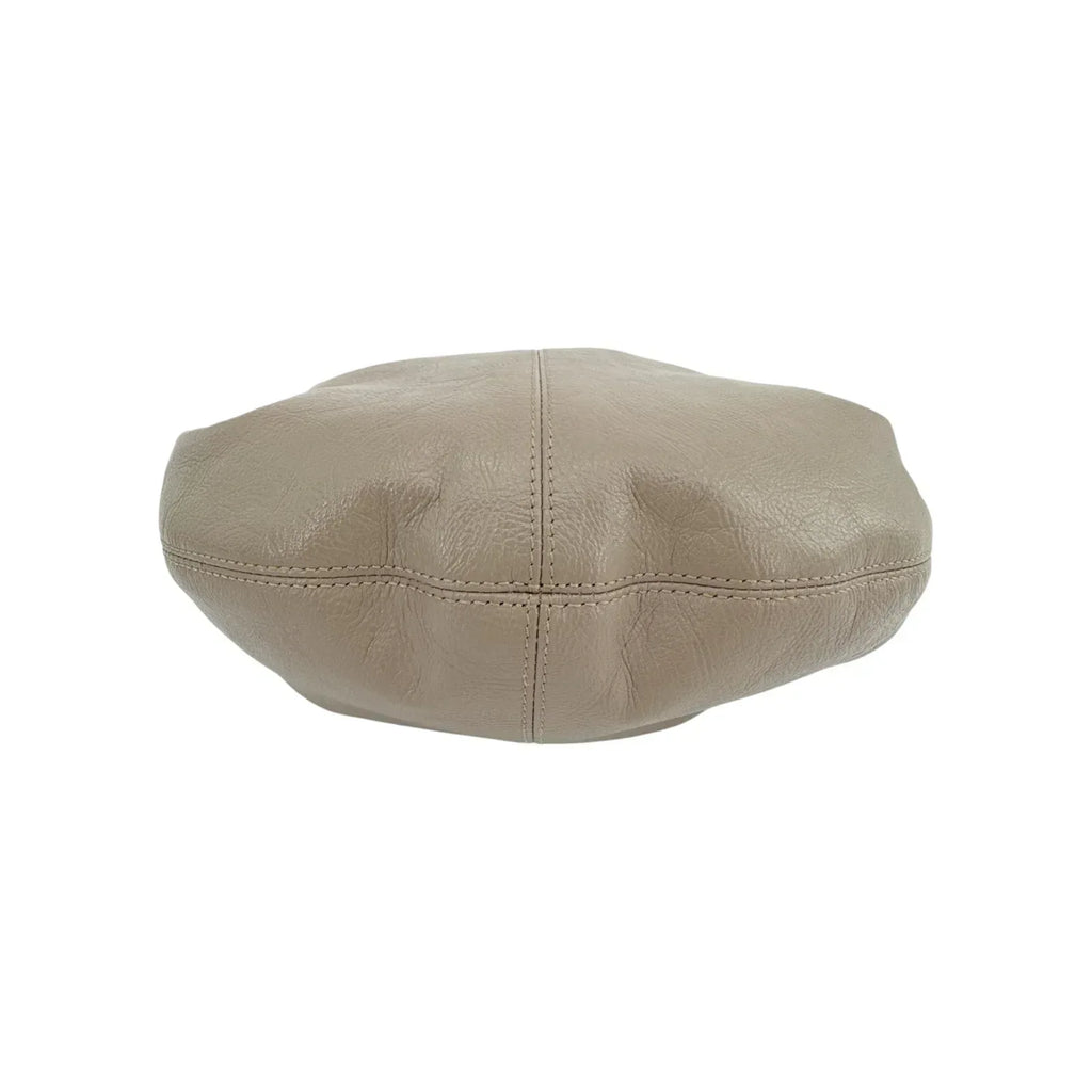 CHLOE Small Bracelet Hobo Bag in Grained Leather in Grey - flyKAMP