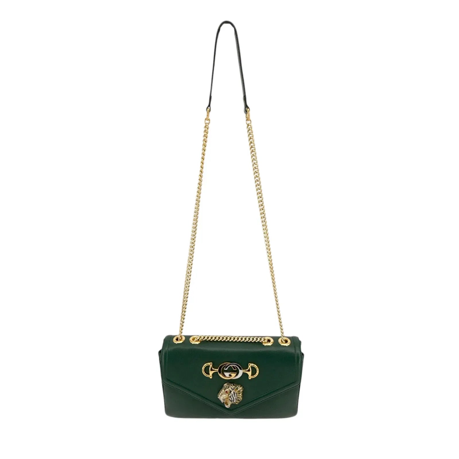 GUCCI Rajah Medium Shoulder Bag in Vintage Green - flyKAMP