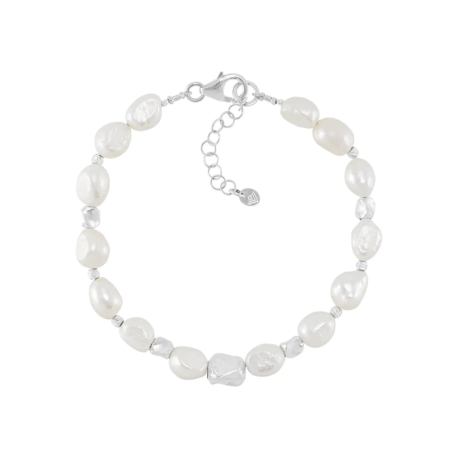 SILPADA Power Player Silver Freshwater Pearl Bracelet - flyKAMP