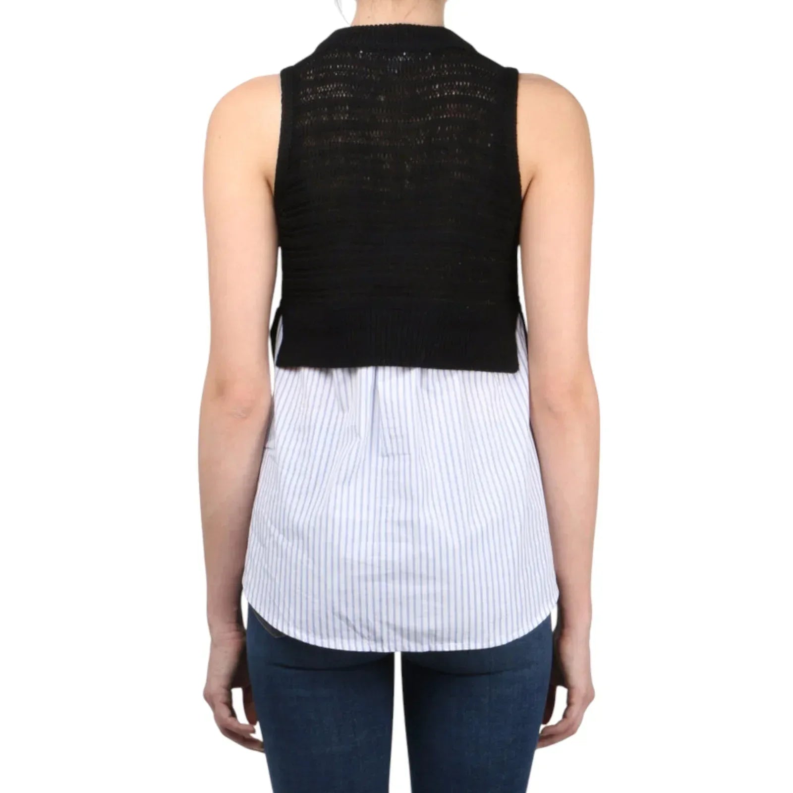 VERONICA BEARD South Beach Sleeveless Sweater in Black S - flyKAMP