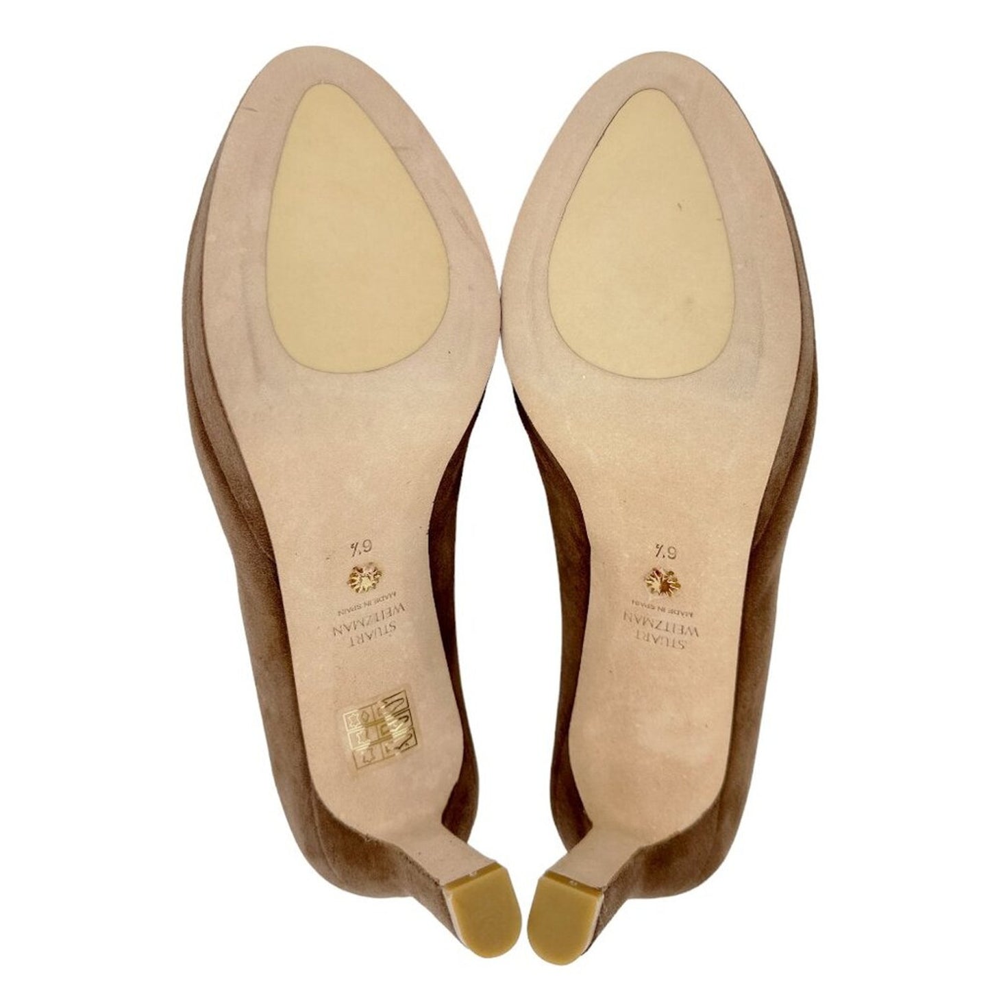 STUART WEITZMAN Larsa Suede Platform Pump in Taupe 6.5M