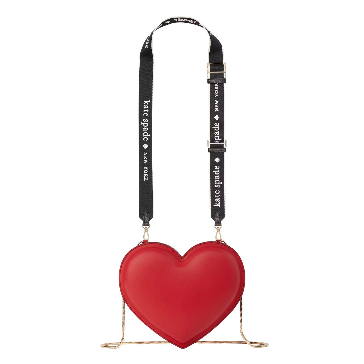 KATE SPADE New York 3D Heart Crossbody Bag+Logo Webbing Bag Strap