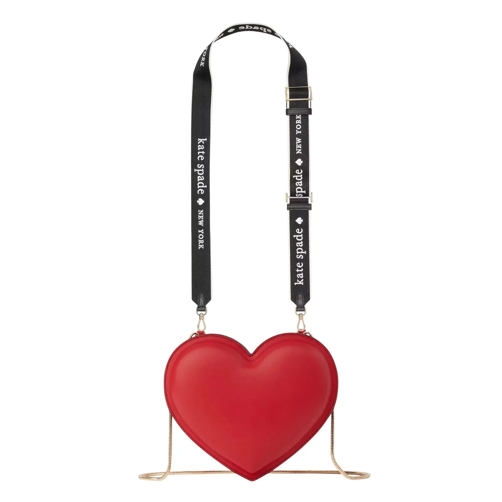 KATE SPADE New York 3D Heart Crossbody Bag+Logo Webbing Bag Strap - flyKAMP