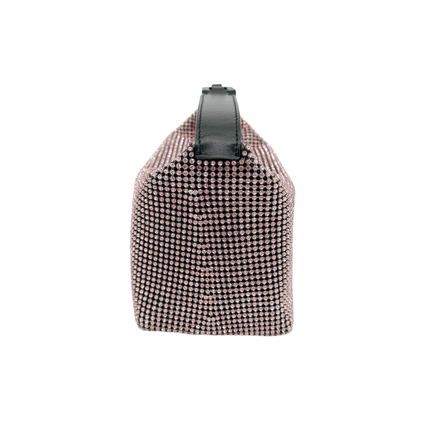 EERA Moon Bag Crystal Mesh Pink | Black Snap Hook