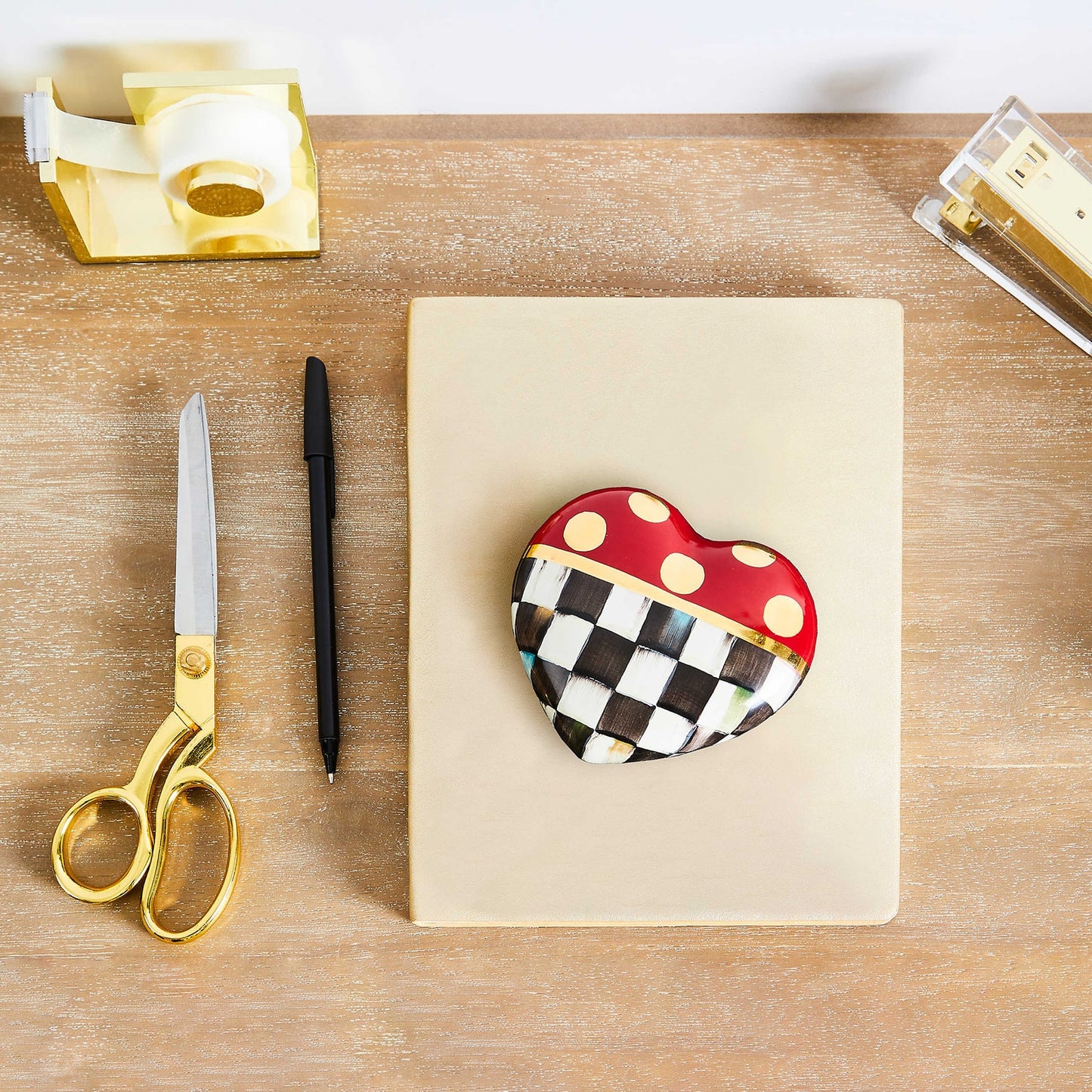 MACKENZIE-CHILDS Dotty Heart Ceramic Décor