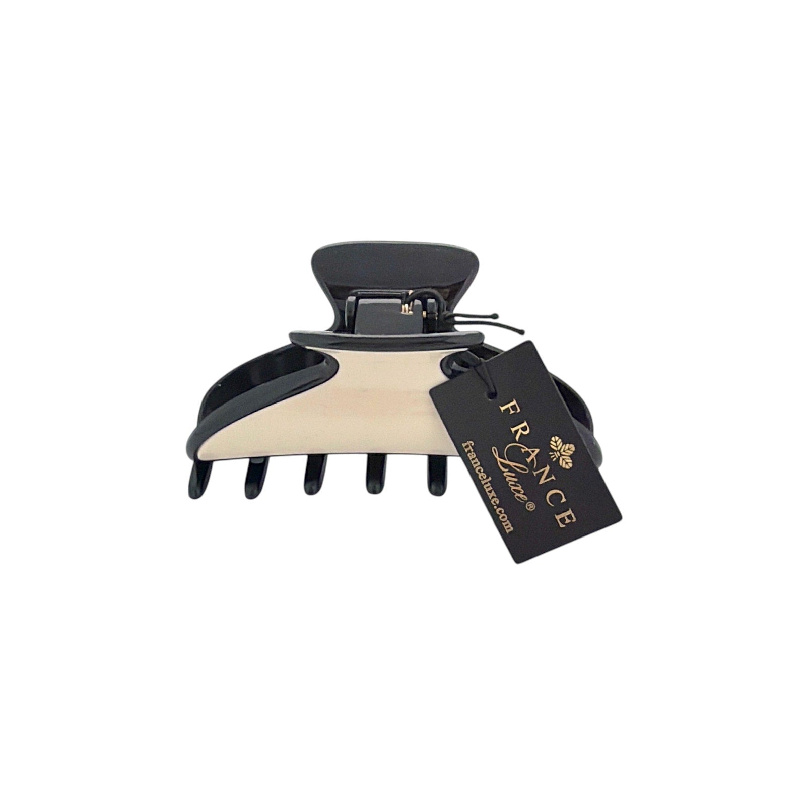 FRANCE LUXE Maybell Claw Clip in Black & Ivory France Luxe