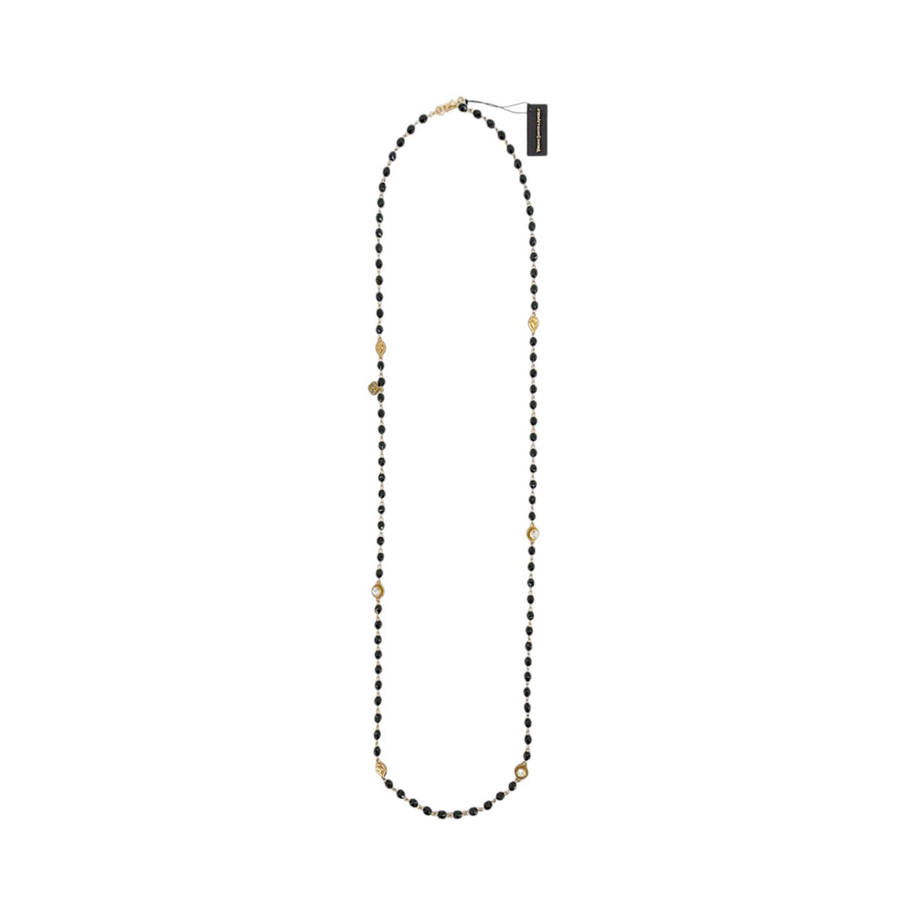 VIRGINS SAINTS & ANGELS VSA Wrap 6mm Crystal Jet Black & Gold Virgins Saints & Angels