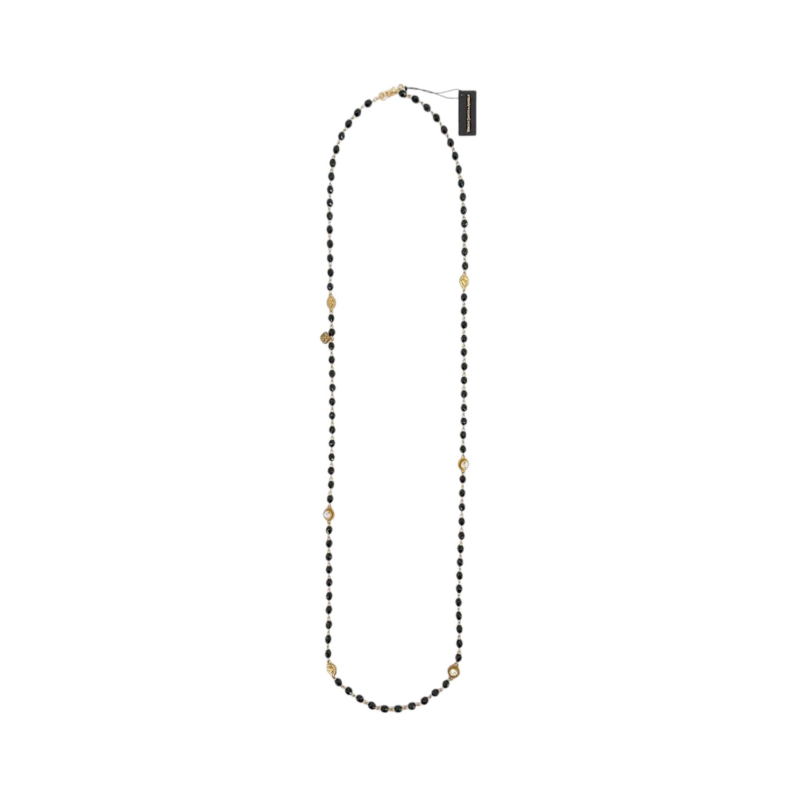 VIRGINS SAINTS & ANGELS VSA Wrap 6mm Crystal Jet Black & Gold Virgins Saints & Angels