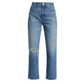 RE/DONE Ultra High Rise Stove Pipe in Vintage Indigo Destroy 24 - flyKAMP