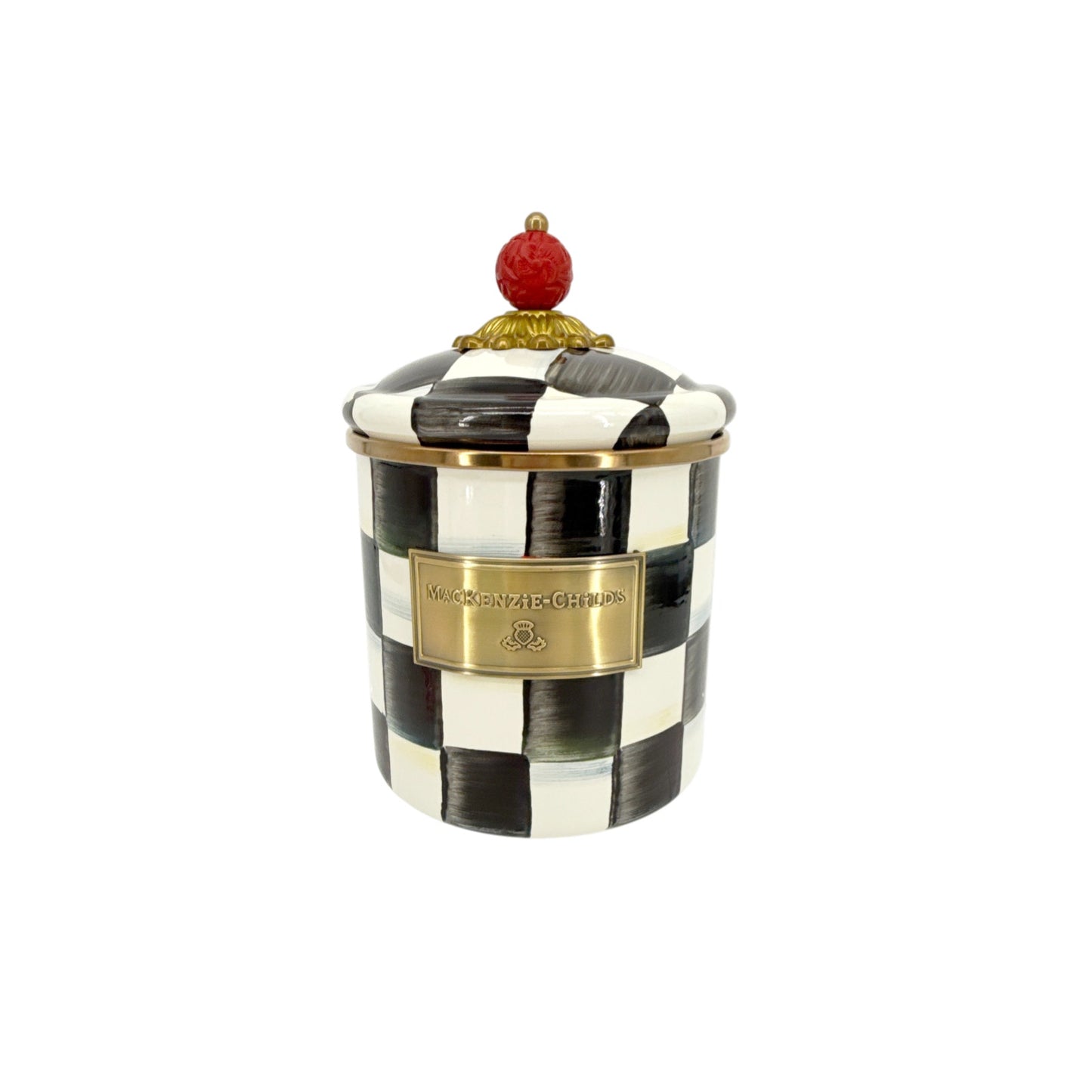 MACKENZIE-CHILDS Courtly Check Canister Small