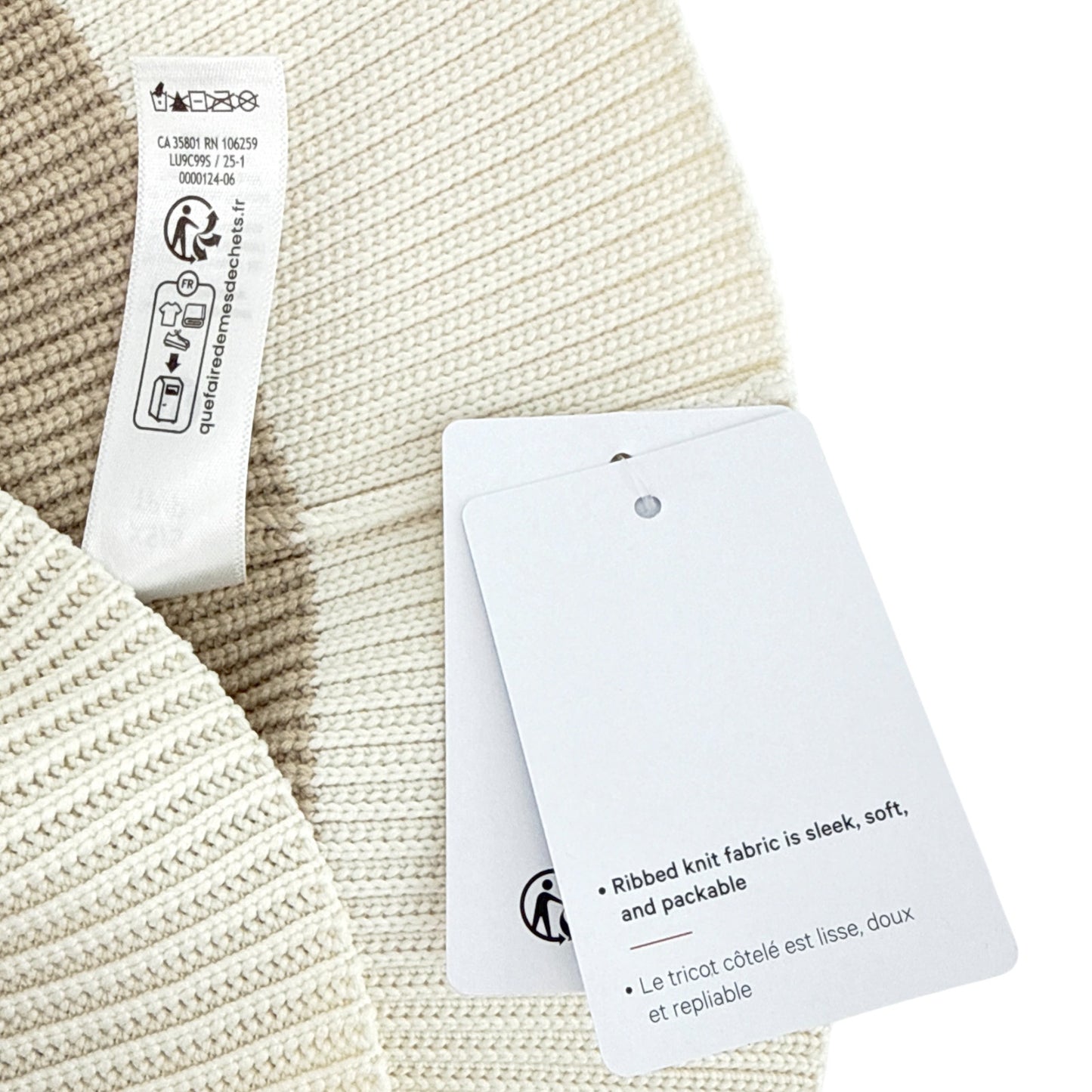 LULULEMON Knit Bucket Hat in Sand Trap/Light Ivory XS/S