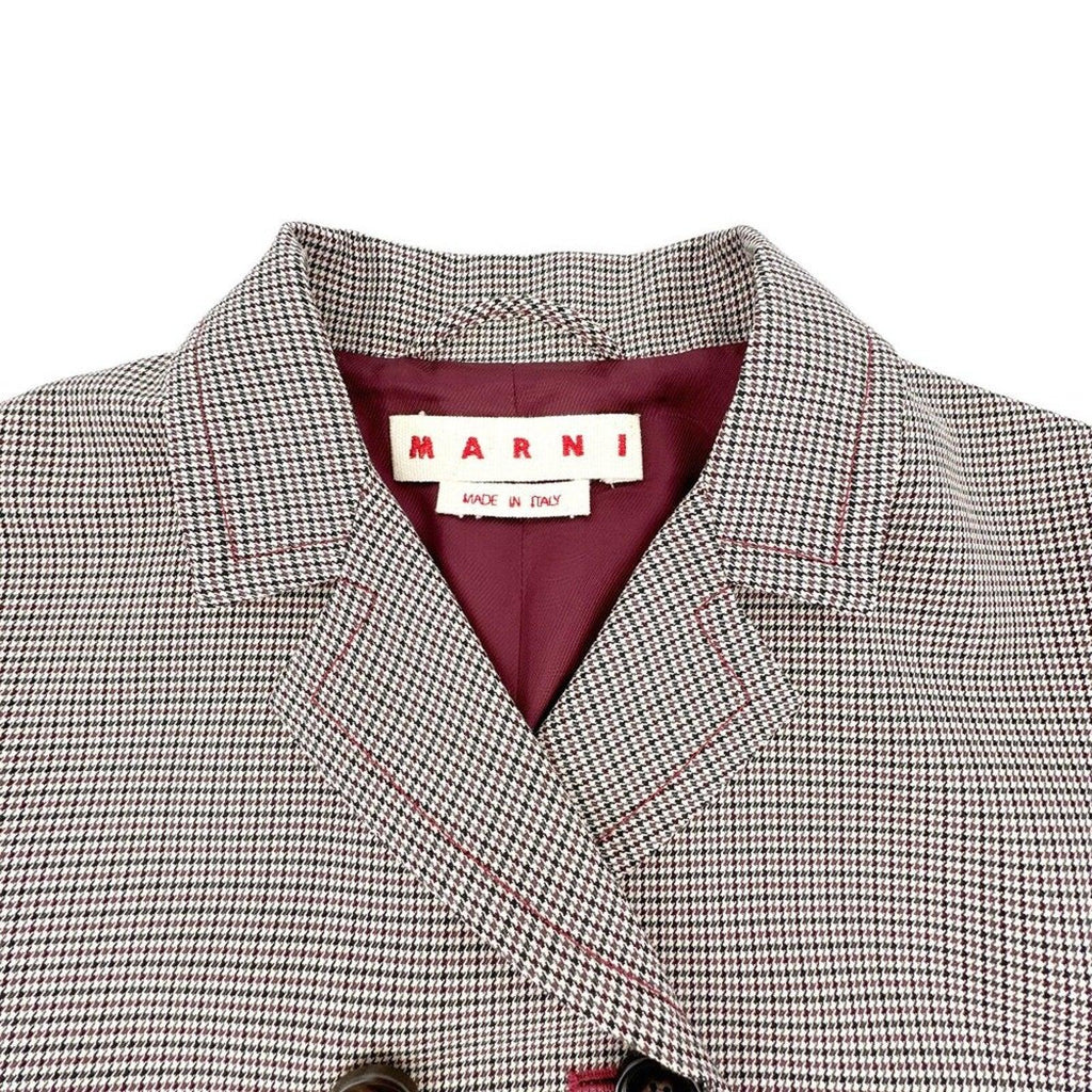 MARNI Houndstooth Double Breasted Blazer IT40|S - flyKAMP