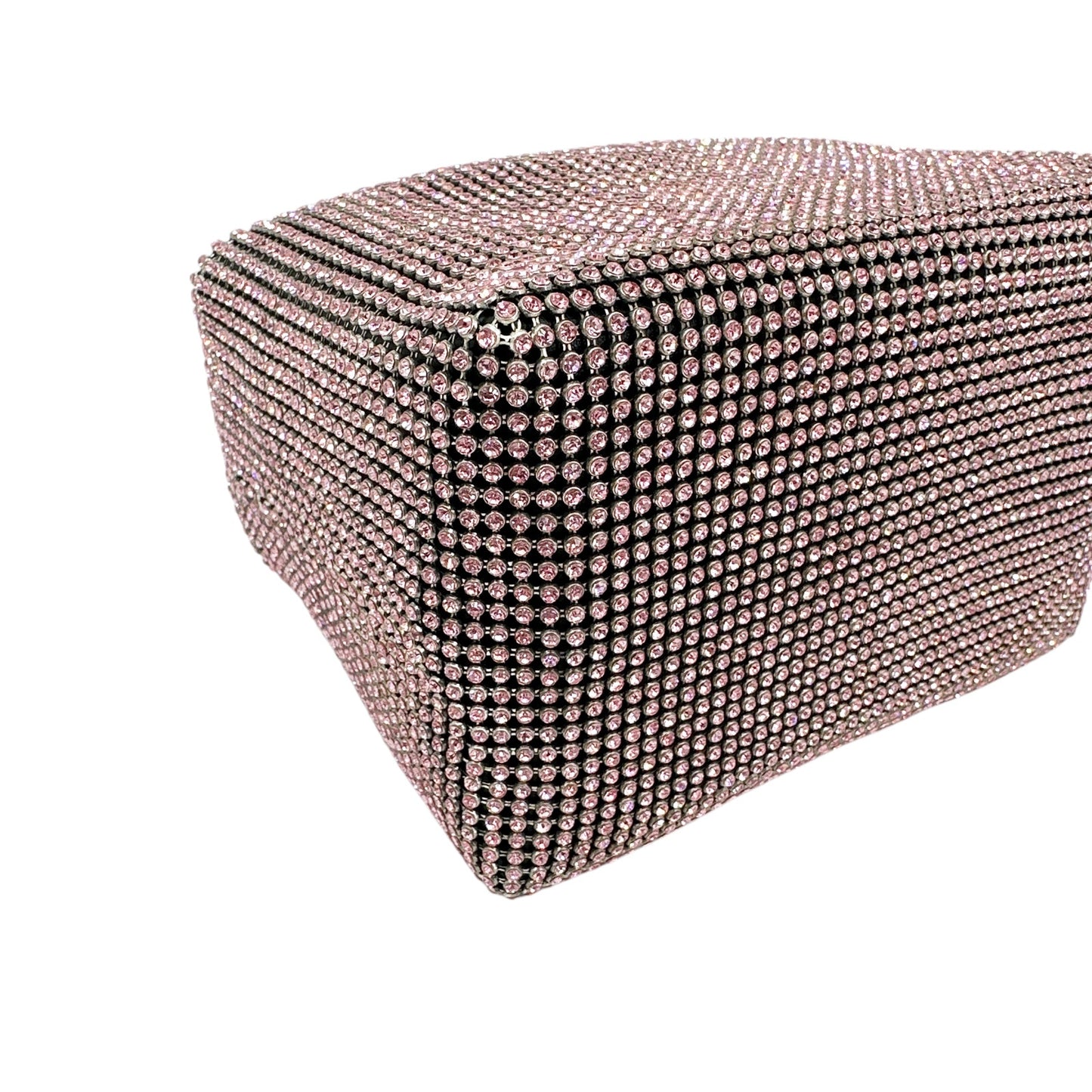 EERA Moon Bag Crystal Mesh Pink | Black Snap Hook