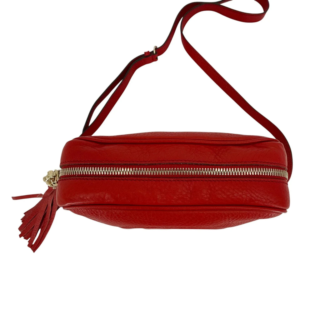 GUCCI Soho Disco Leather Bag in Red - flyKAMP