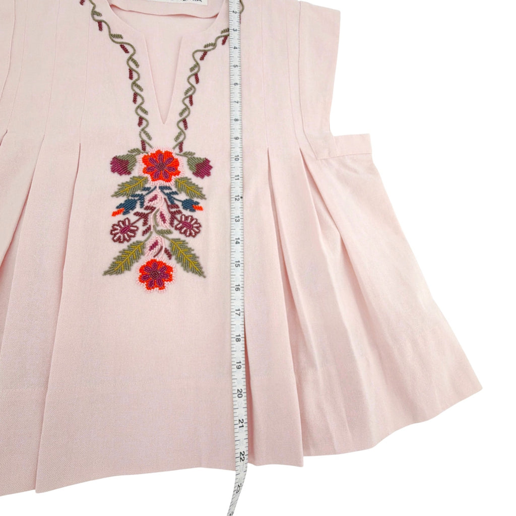 ALIX of BOHEMIA Nadine Heirloom Flora Top in Light Pink S Alix of Bohemia