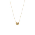 GWEN BELOTI Heart Stripe Pendant Necklace Gwen Beloti