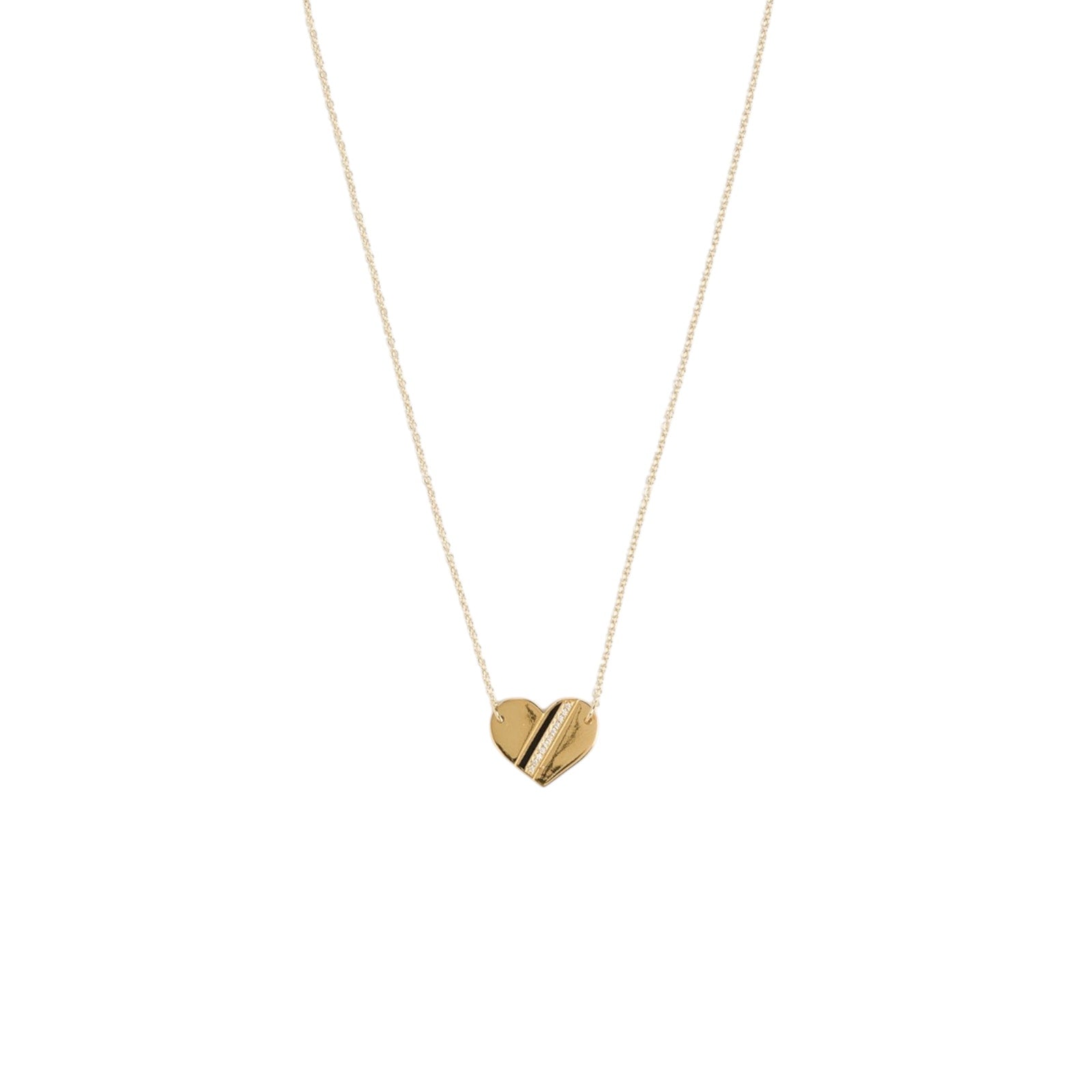 GWEN BELOTI Heart Stripe Pendant Necklace Gwen Beloti