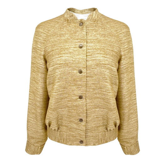 SEZANE Archie Jacket in Gold Viscose FR34|XS