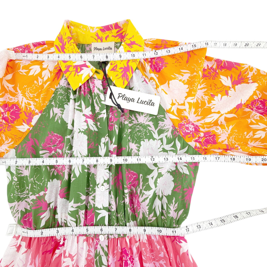 PLAYA LUCILA Prmul 1272 Dress in Orange & Pink Multi XS Playa Lucila