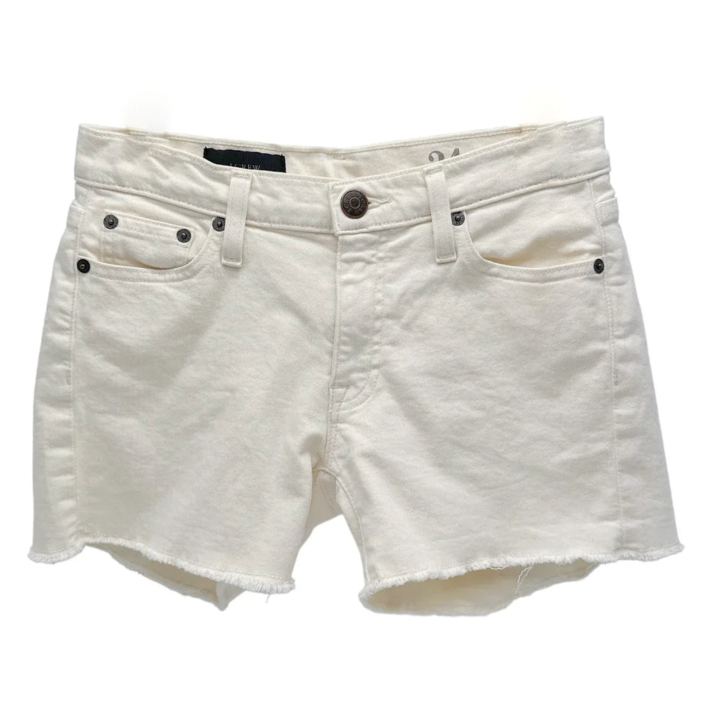J.CREW Denim Short in Ecru 24 - flyKAMP