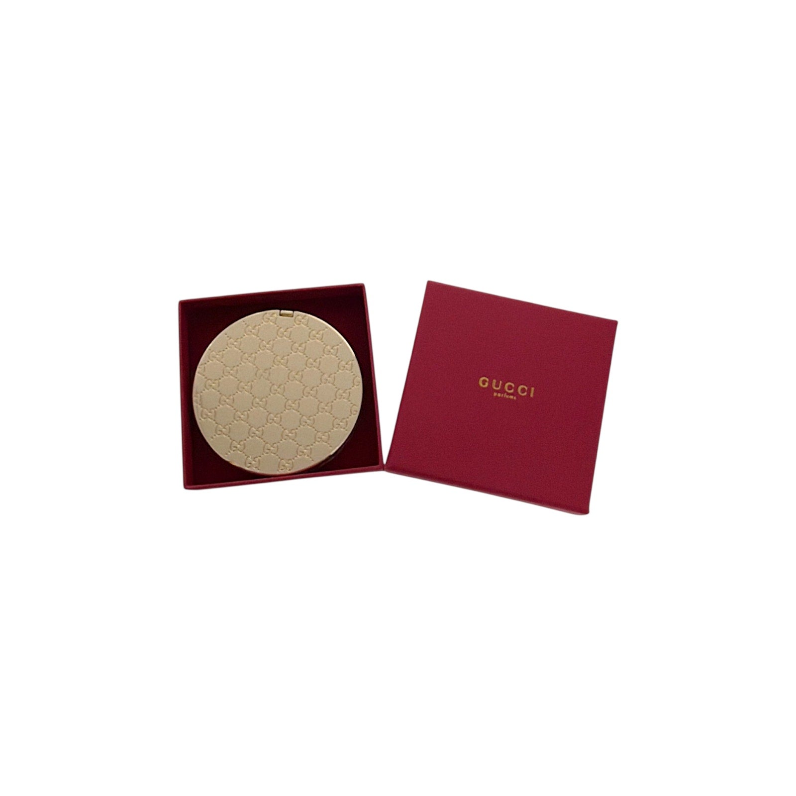 GUCCI Parfums GG Embossed Compact Double-Sided Mirror in Gold Gucci