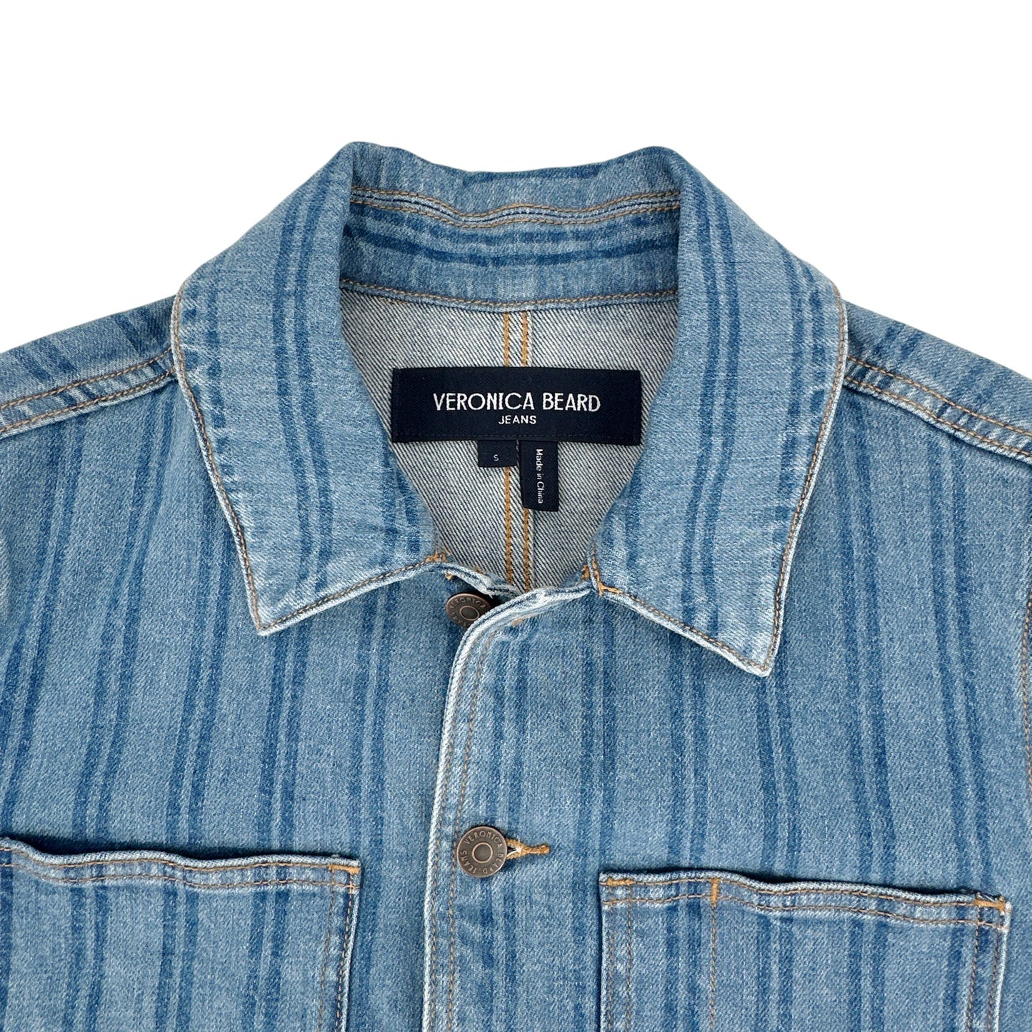 VERONICA BEARD Dahl Striped Denim Jacket S