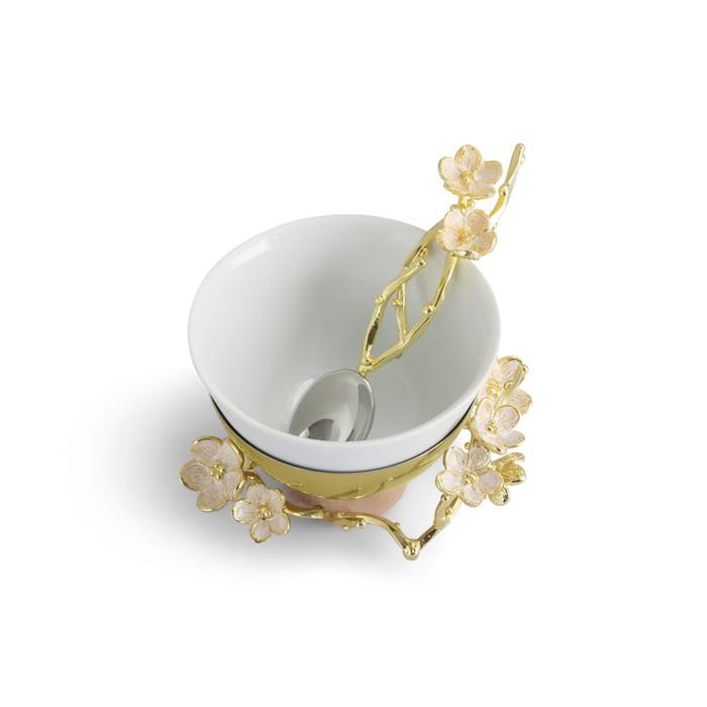 MICHAEL ARAM Cherry Blossom Porcelain Small Bowl with Spoon