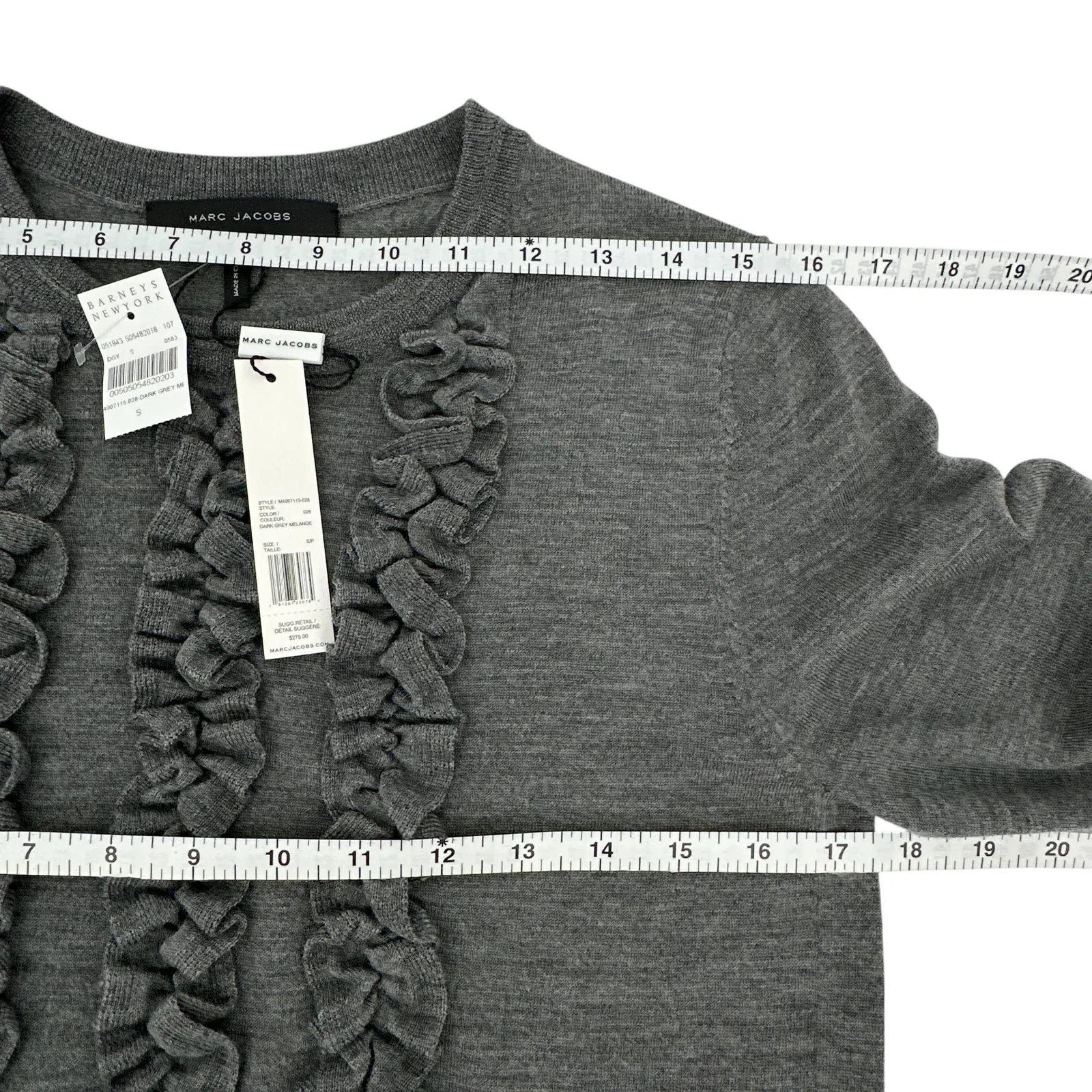 MARC JACOBS Ruffle Merino Wool Sweater S - flyKAMP