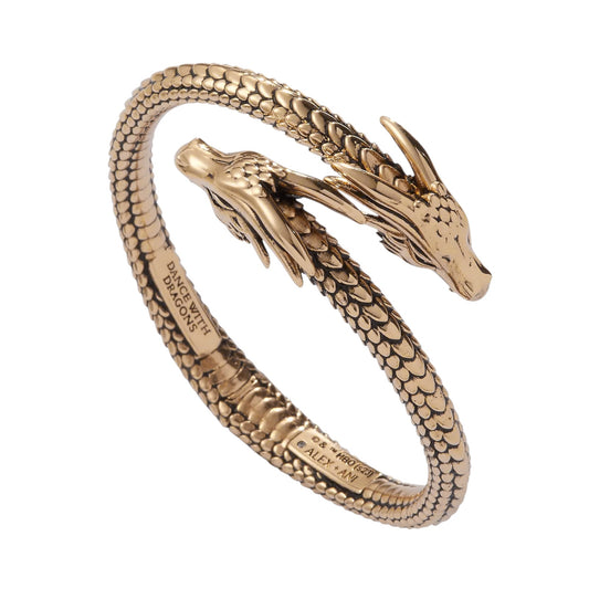 ALEX+ANI House of the Dragon™ Cuff Bracelet in Antiqued Gold