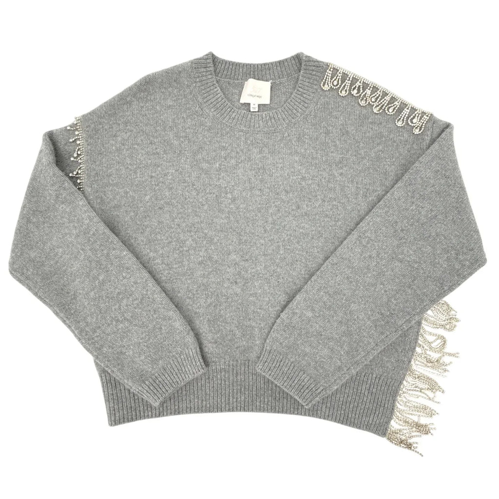 CINQ a SEPT Lilliana Embellished Knit Sweater M - flyKAMP