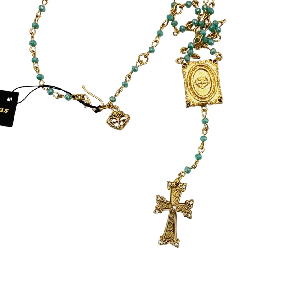 VIRGINS SAINTS & ANGELS VSA Retablo Guadalupe Rosary Necklace - flyKAMP