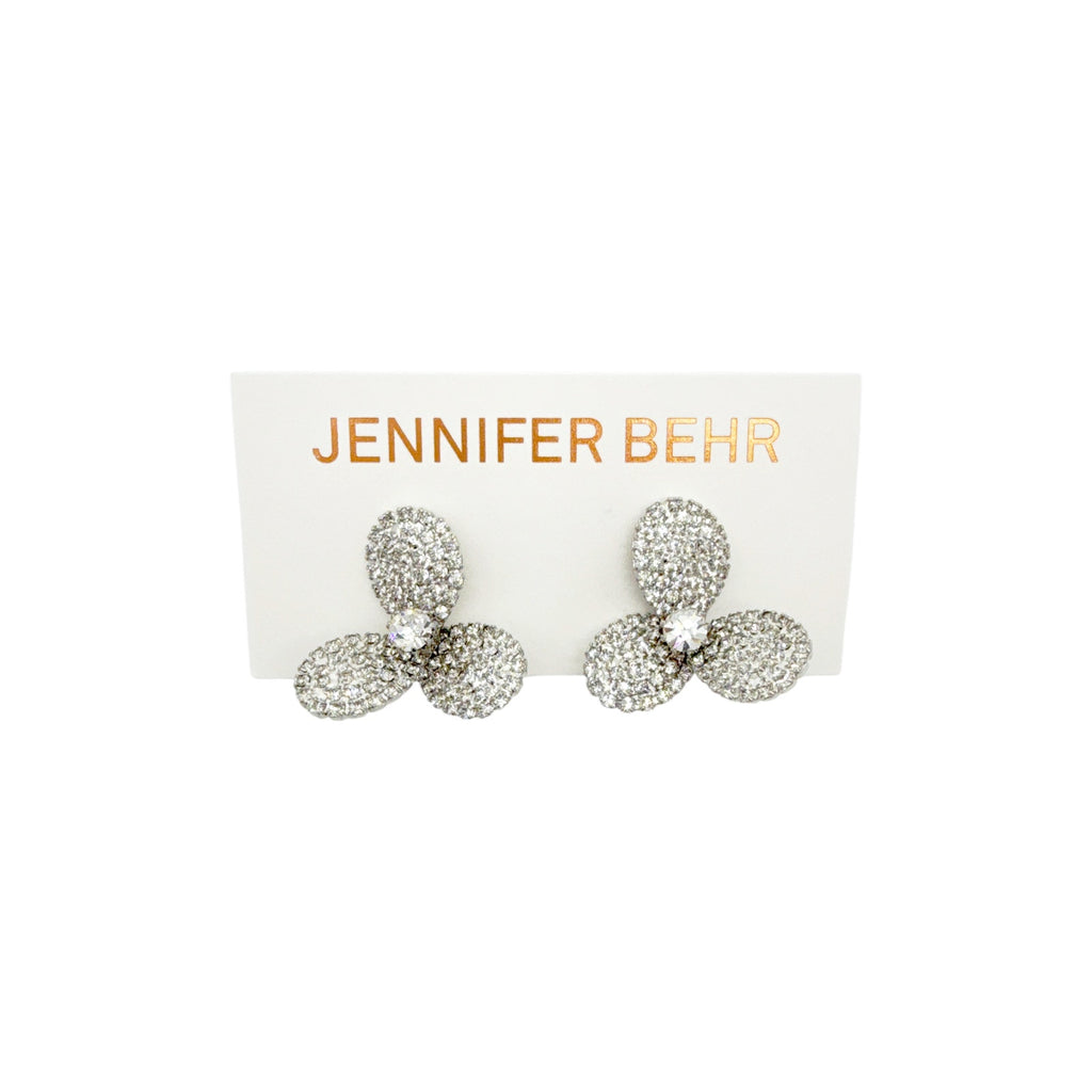 JENNIFER BEHR Amerie Crystal Flower Stud Earrings
