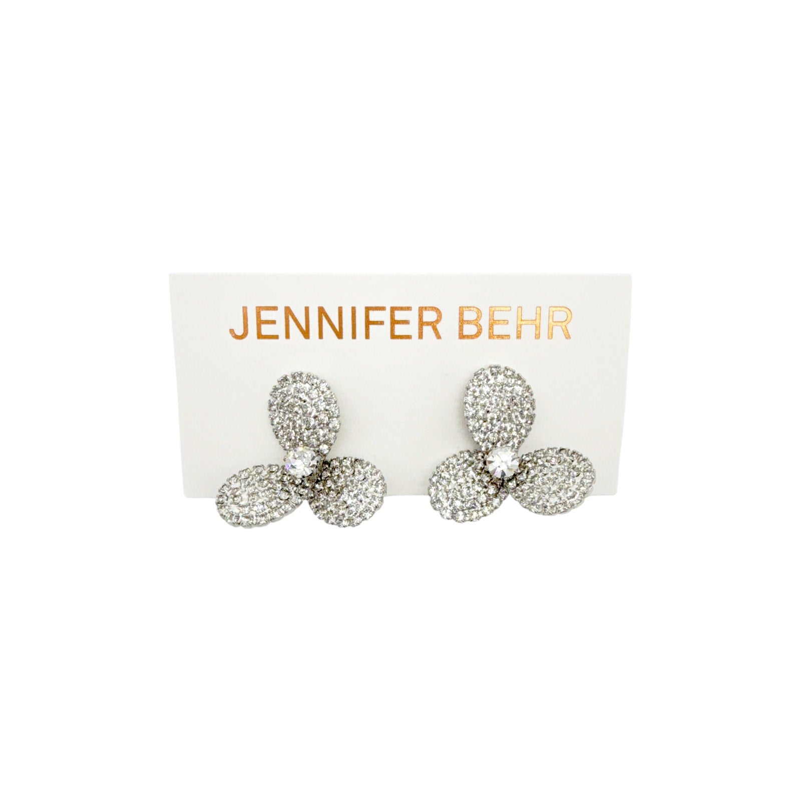 JENNIFER BEHR Amerie Crystal Flower Stud Earrings