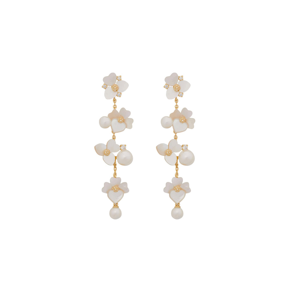 KATE SPADE New York Precious Pansy Statement Linear Earrings Kate Spade New York