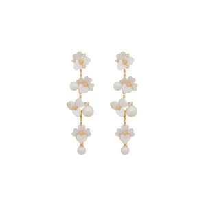 KATE SPADE New York Precious Pansy Statement Linear Earrings
