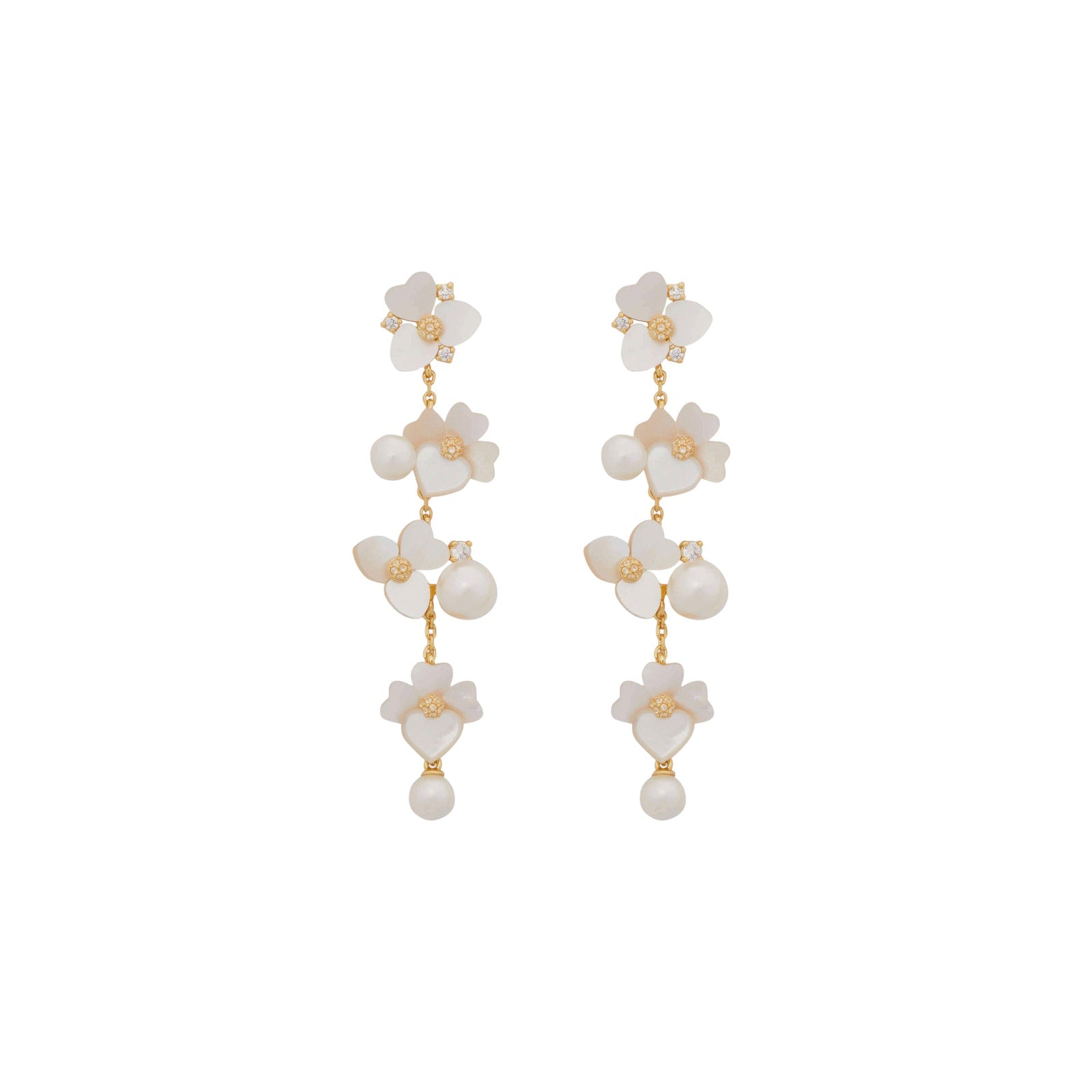KATE SPADE New York Precious Pansy Statement Linear Earrings Kate Spade New York