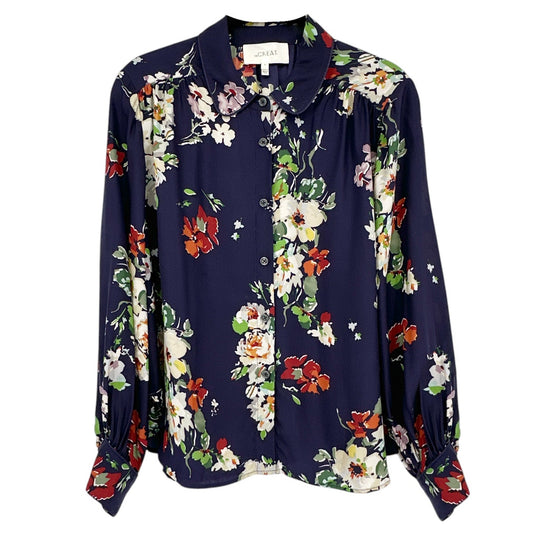 THE GREAT. The Boudoir Button Up Silk Shirt 0|XS
