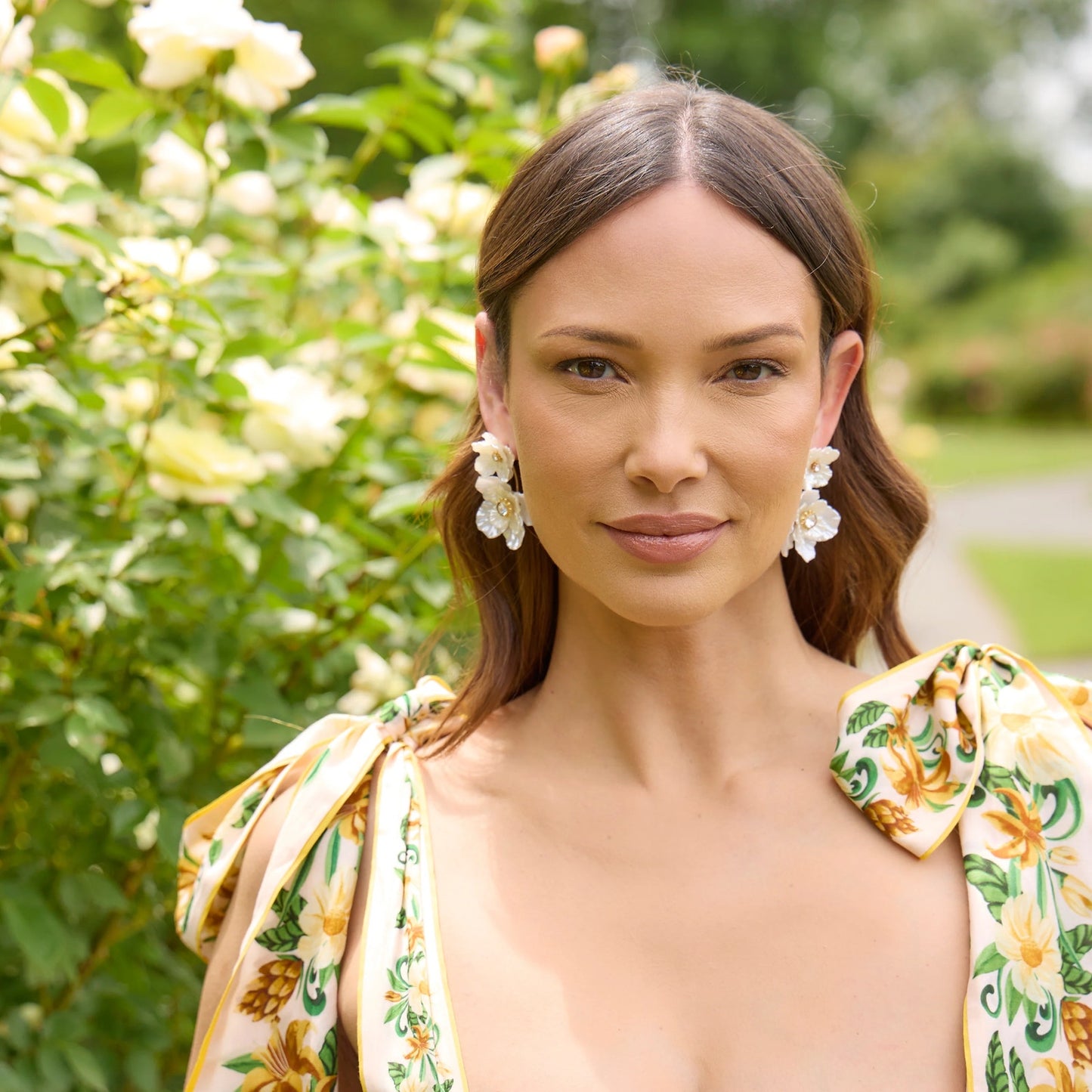 ALEX+ANI New York Botanical Garden Poppy Statement Earrings