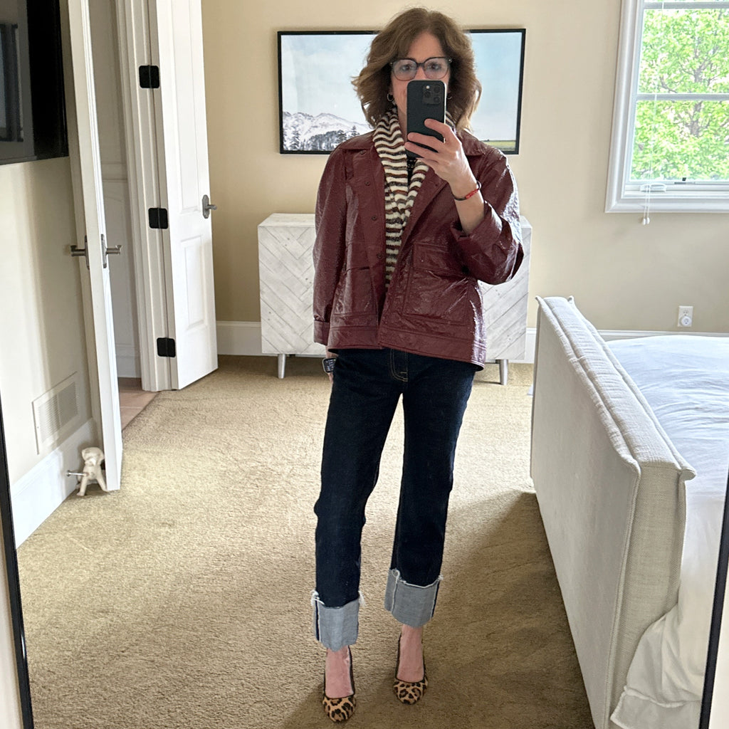 R13 Courtney Slim with Cuff in Indigo Rinse 25 R13