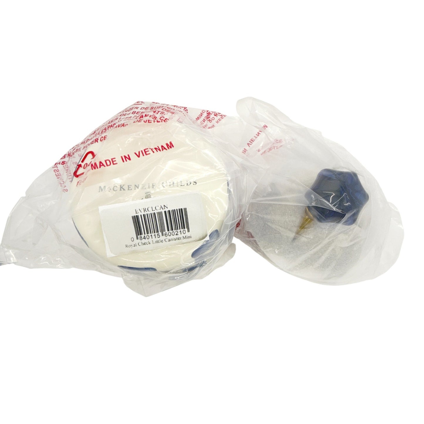 MACKENZIE-CHILDS Royal Check Canister Mini