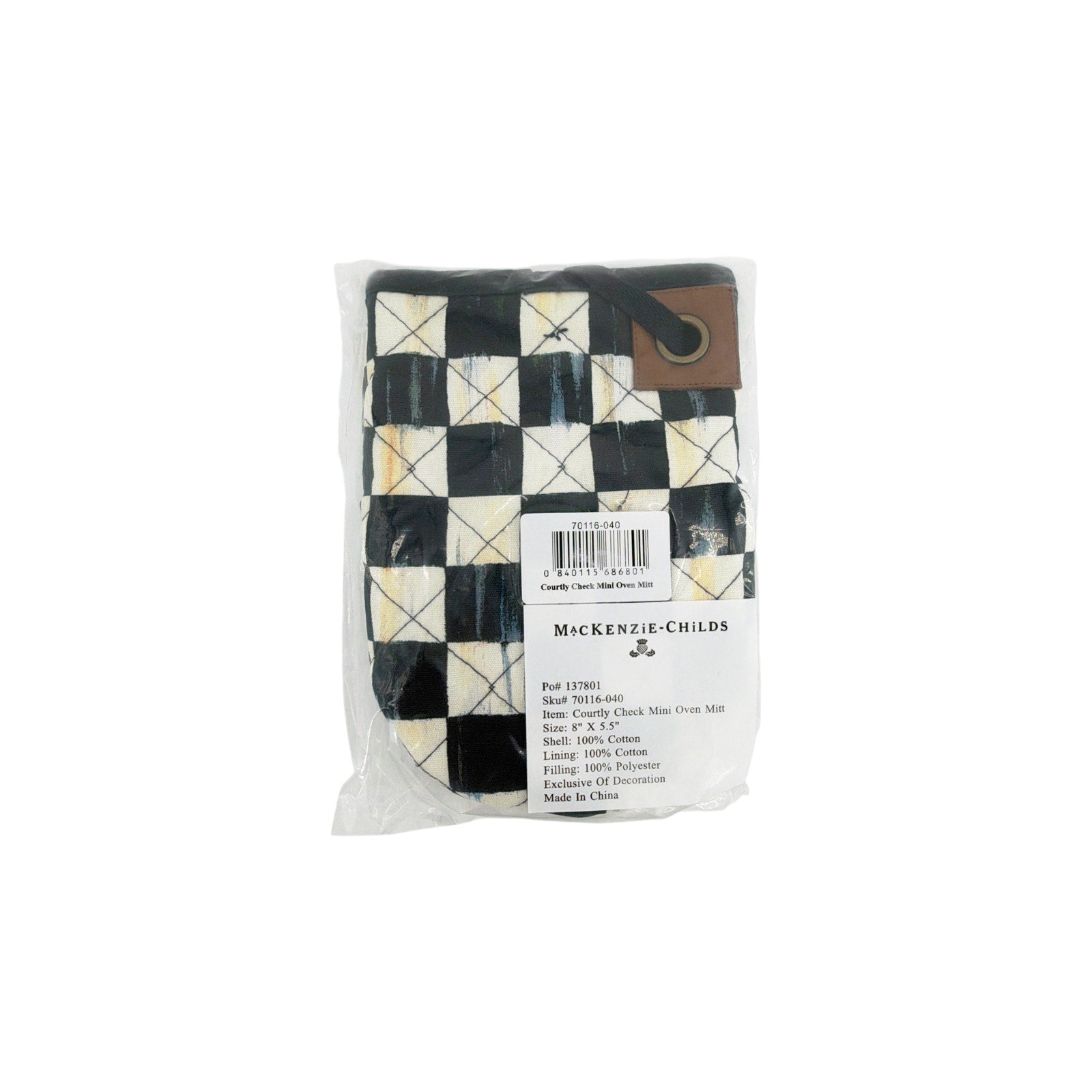 MACKENZIE-CHILDS Courtly Check Mini Oven Mitt Mackenzie-Childs