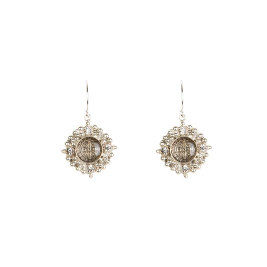 VIRGINS SAINTS & ANGELS VSA Petite Cloister Earrings San Benito in Silver