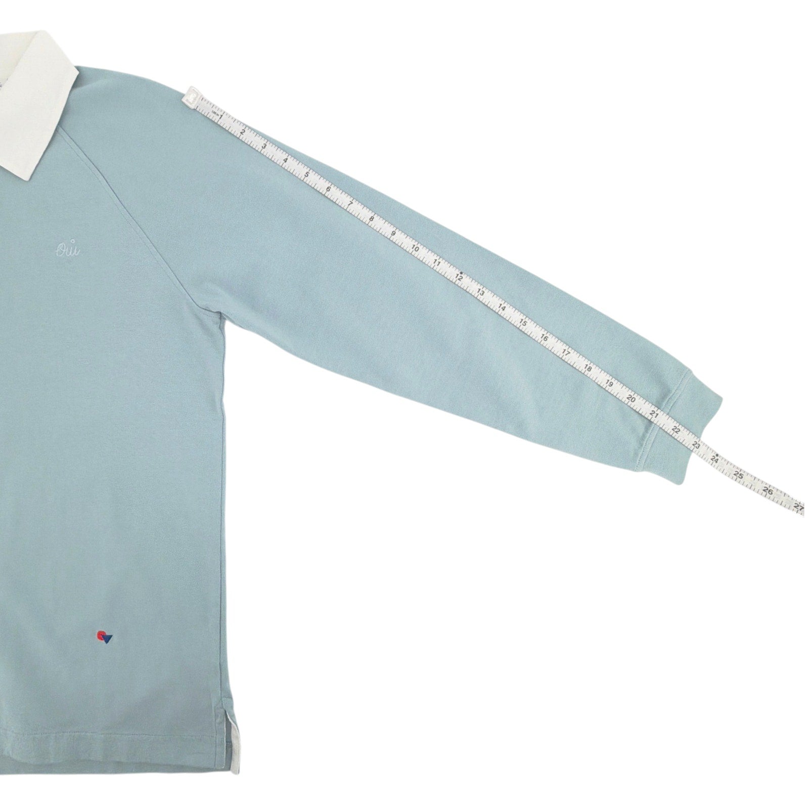 CLARE V. Le Rugby Shirt in Dusty Blue S Clare V.