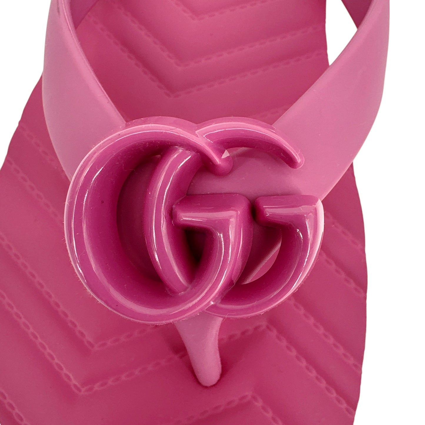 GUCCI Chevron Logo Thong Flip Flop Sandals || 37