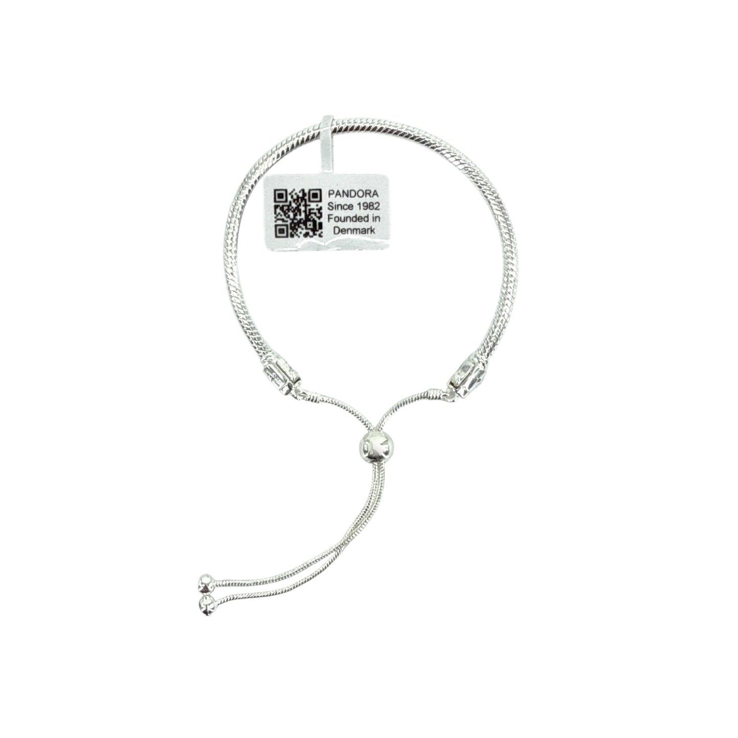 PANDORA Moments Snake Chain Slider Bracelet in Silver