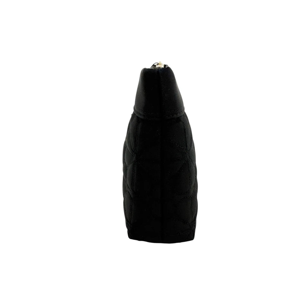 KATE SPADE New York Spade Flower Quilted Cosmetic Pouch in Black - flyKAMP